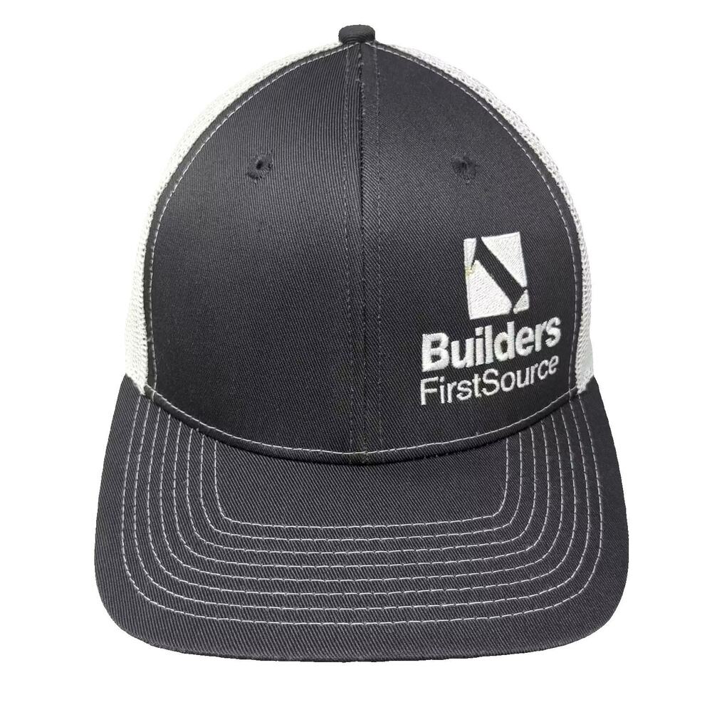 Ivory Headwear Builders FirstSource Trucker Hat Gray OS Snapback Adjustable